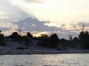 Rivière Chobé au couchant