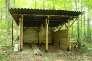 Abri à bois, construction des murs