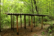 Abri à bois, construction du toit