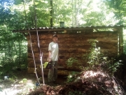 Abri à bois, construction des murs