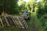 Travail sur le chemin suspendu