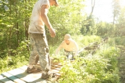 Travail sur le chemin suspendu