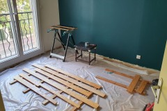 préparation des plinthes